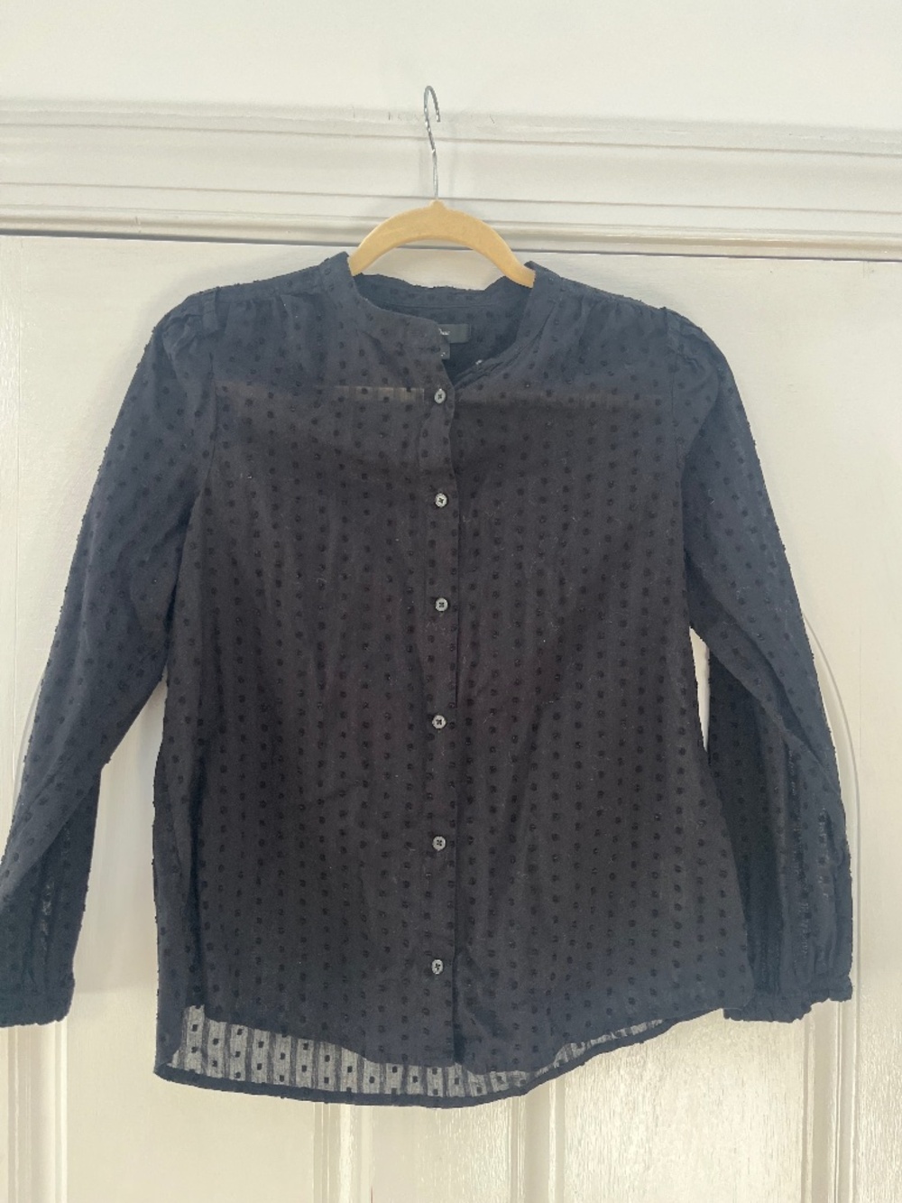 J Crew Black Long Sleeve Blouse (S)
